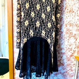 Luxurious Dress, Beautiful Crochet Top w/Lace bottom, NWOT